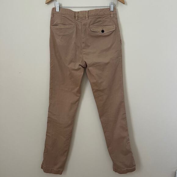Mr P. Straight Leg Cotton-Blend Chino Pants in Sand Size 28 - Picture 5 of 13